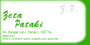 zeta pataki business card